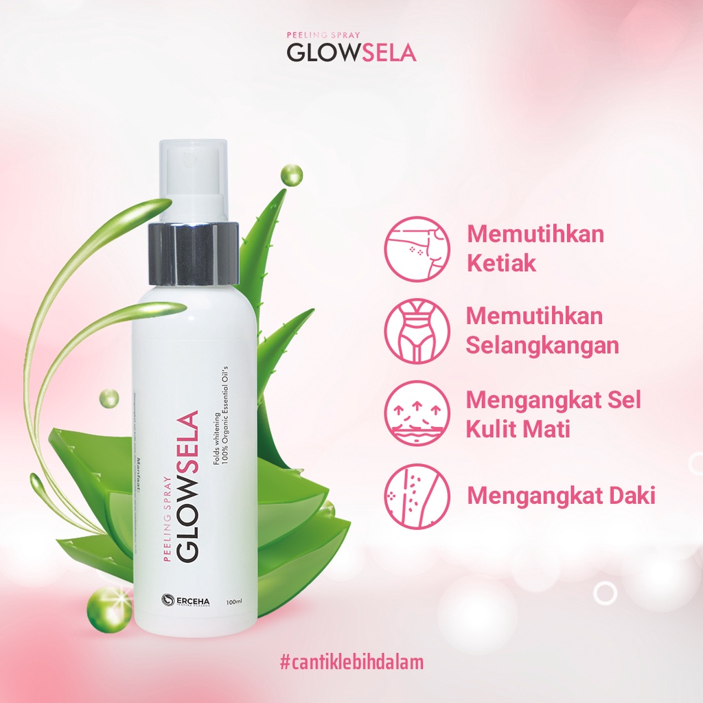 Pemutih Pencerah Kulit Bokong Selangkangan Ketiak Leher  GLOWSELA SPRAY