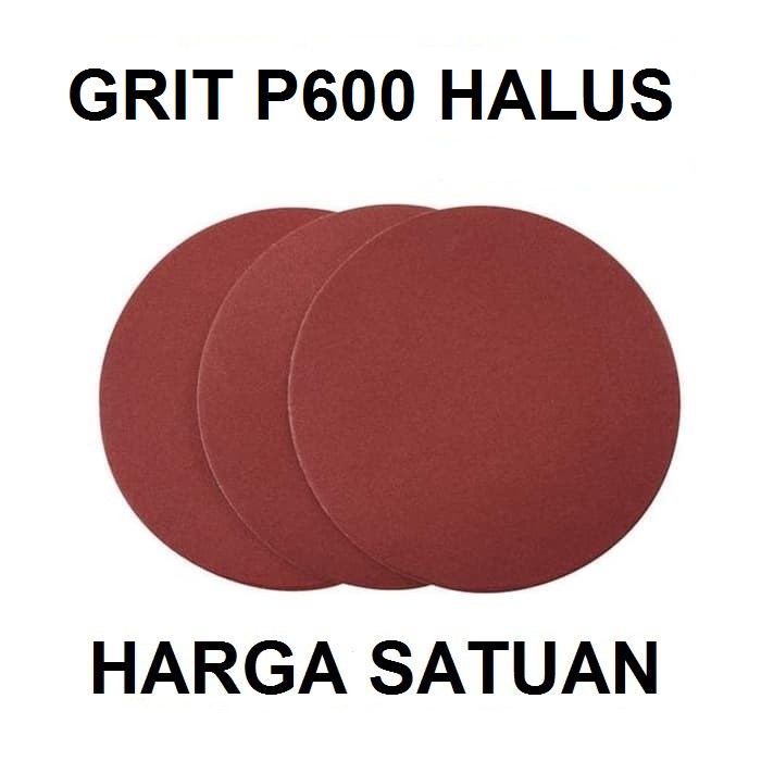 Amplas Bulat Velcro 4 inch Untuk Kayu Dan Besi P600 - Amplas Halus