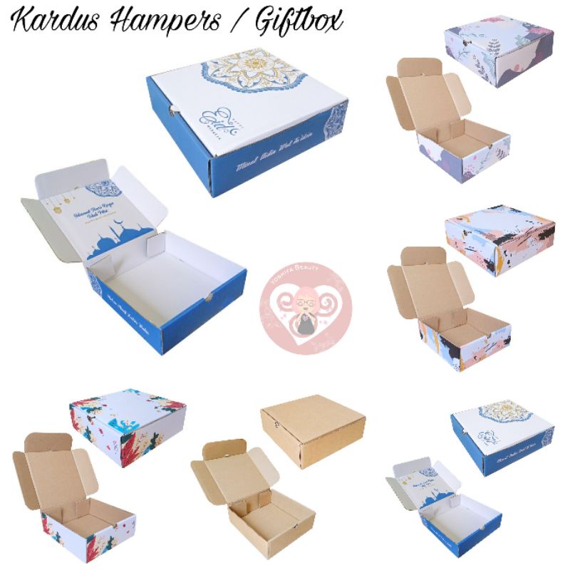 Dus Die Cut | Box Kado | Box Hampers Kardus 20x20x7 cm| Box Hampers Ied mubarak