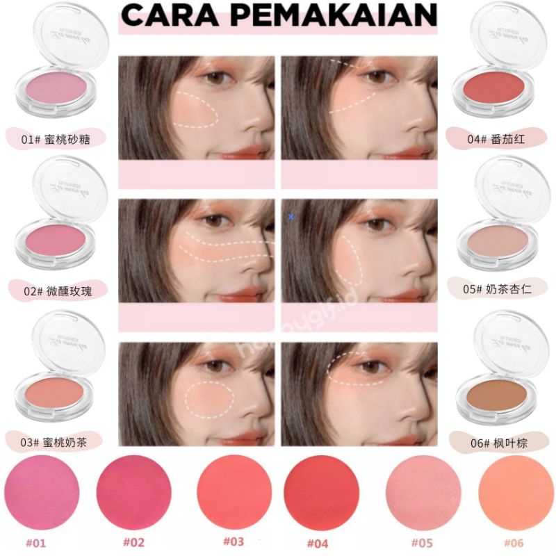 Lameila Blush On Palette Matte Anti Air dan Tahan Lama / Lameila Blusher Blush On Korea Perona Pipi Powder / Lameila LM 3040