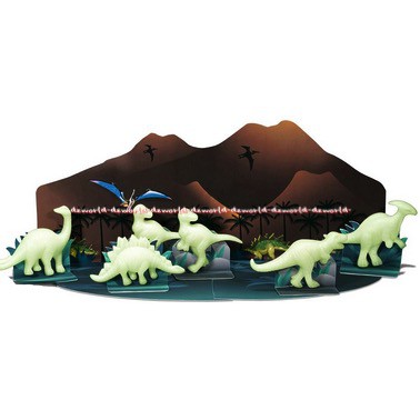 Glow In The Dark 3D Dinosaurus 4M Hiasan Dino Bercahaya Saat Gelap