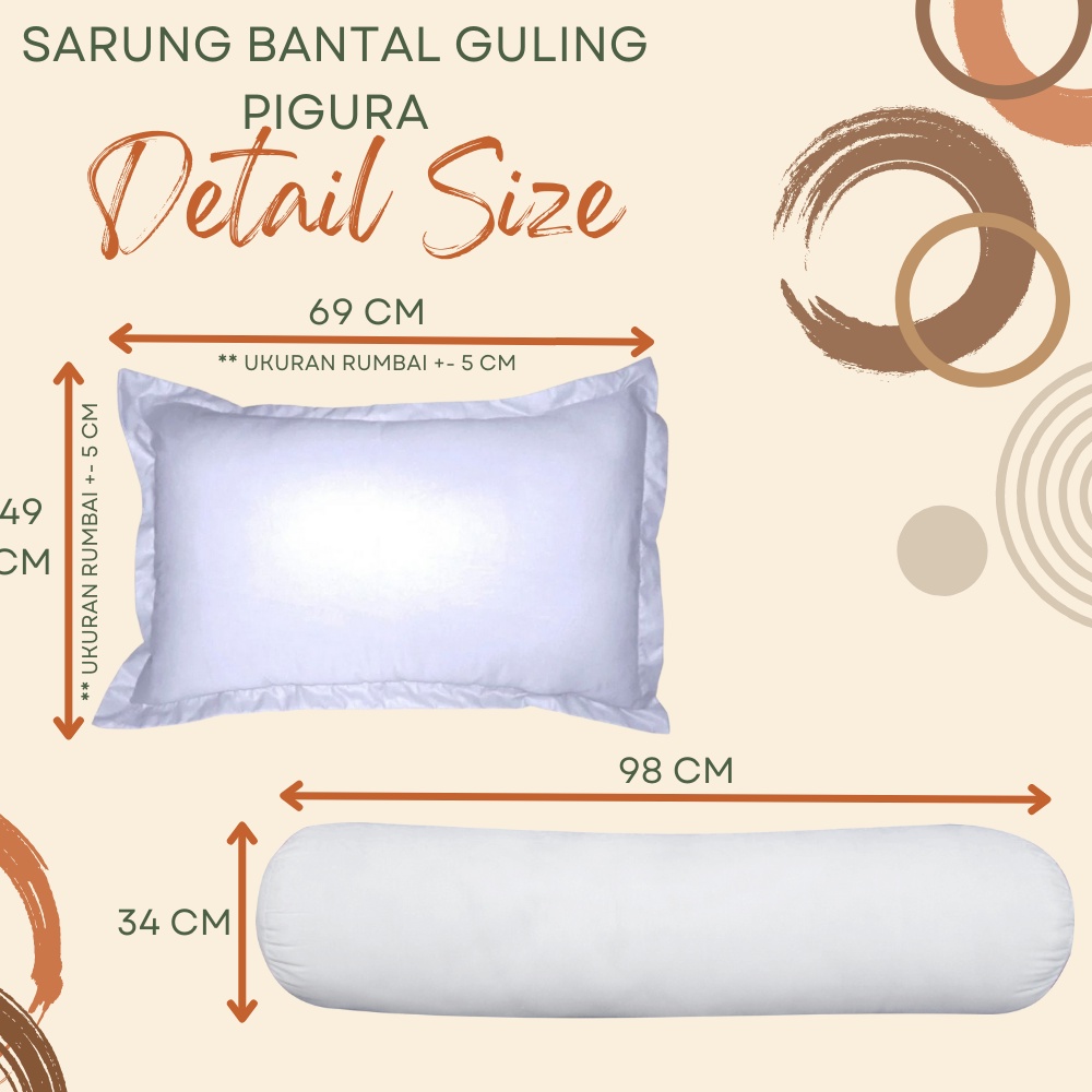 Monalisa Sarung Bantal Guling Jacquard Emboss ( Bantal Pigura / Bingkai )