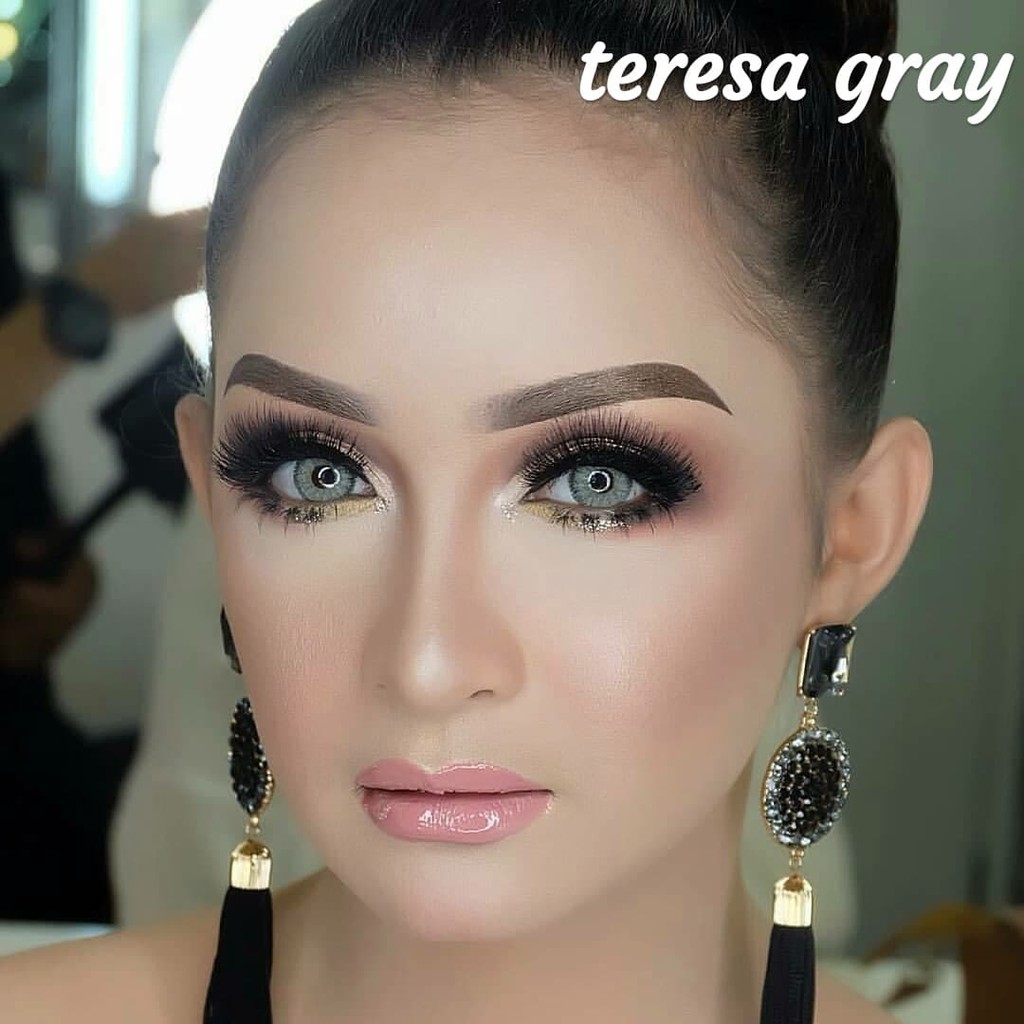 GEOEYES - Softlens Teresa for Wedding - Soflen Warna Gray Blue Brown