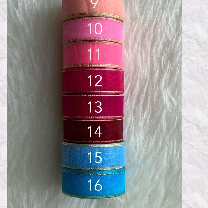 

Terbaruϟ Pita Organdi List Emas 1 INCH / 2,5 CM (BRAND SAKURA)