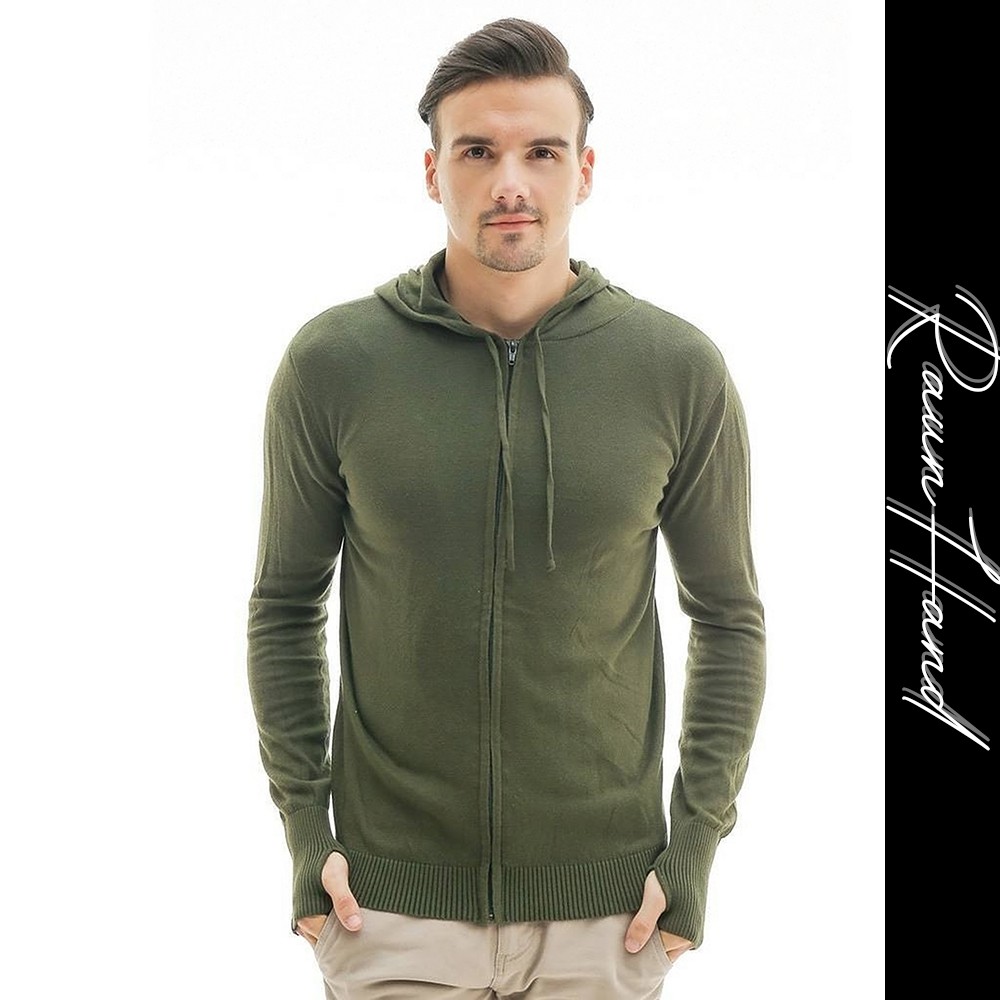 Sweater/ Jaket Pria Rajut Ariel ARIEL RAJUT POLOS PREMIUM RaounHand HODDIE&amp;ZIPPER PRIA prmium