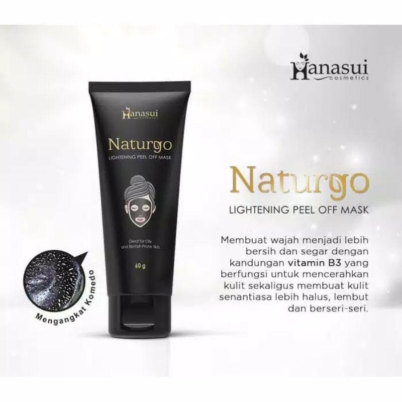 [ORIGINAL MASK] HANASUI NATURGO TUBE BLACK MASK / NATURGO LIGHTENING