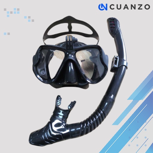 Kacamata Selam Scuba Diving Snorkeling with GoPro Mount / Kacamata Selam Menyelam Air Scuba Dewasa Remaja Laki Laki Perempuan Anak Intex Laut Glass Snorkeling Import / Kacamata Renang Berenang Diving Alat Snorkling Snorkeling Dewasa Set Anti Kabut Murah