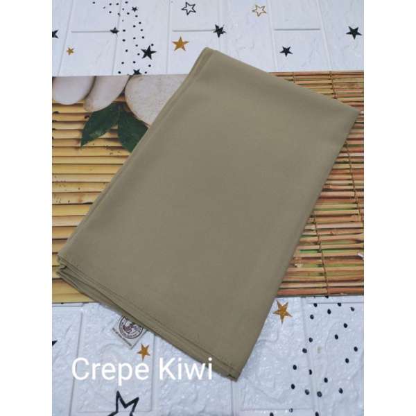 [175X75 CM] Jilbab Pashmina Polos Crepe Diamond Italiano Umama-Crepe Kiwi