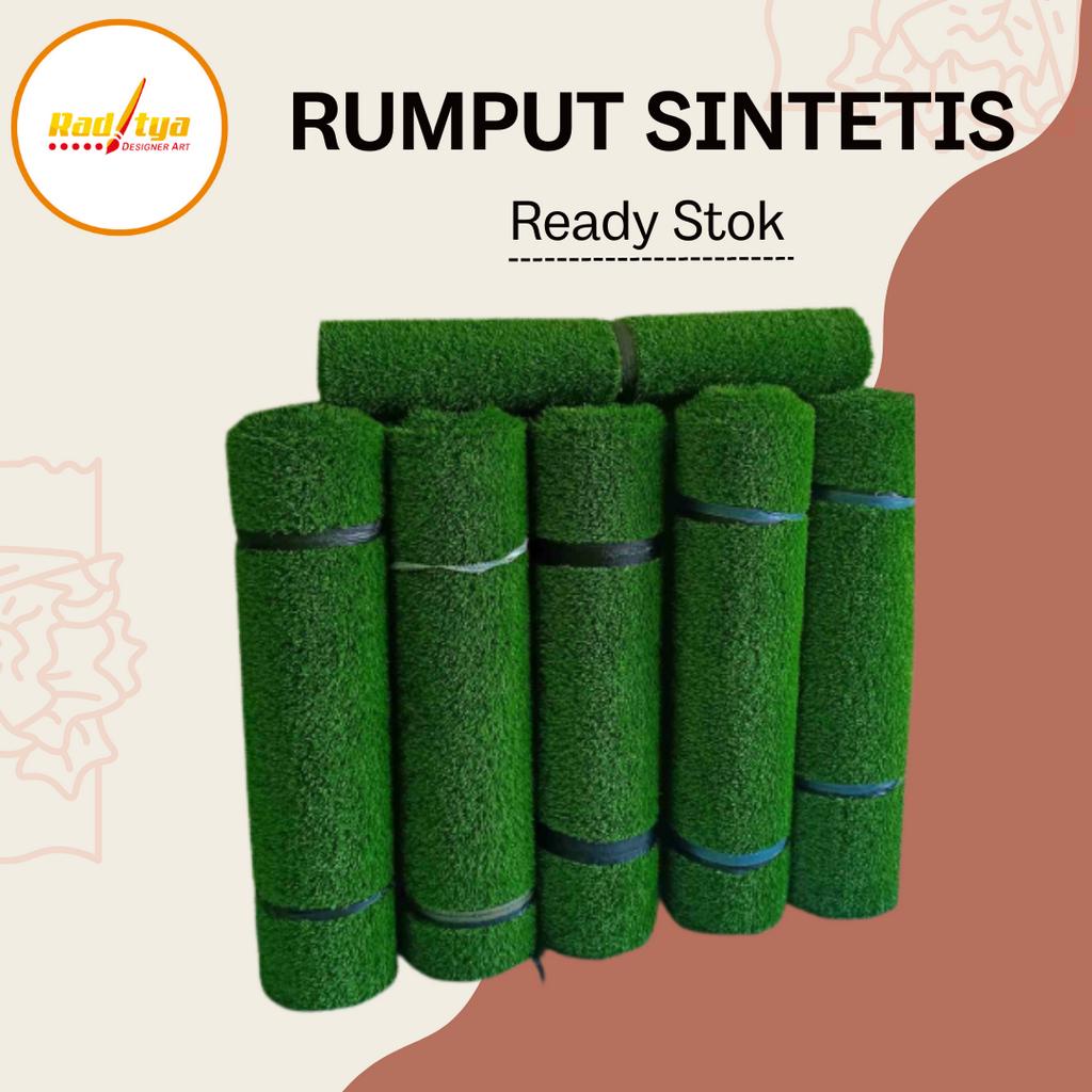 Rumput Sintetis 25x25 Untuk Dekorasi Dinding Murah Tebal 10mm