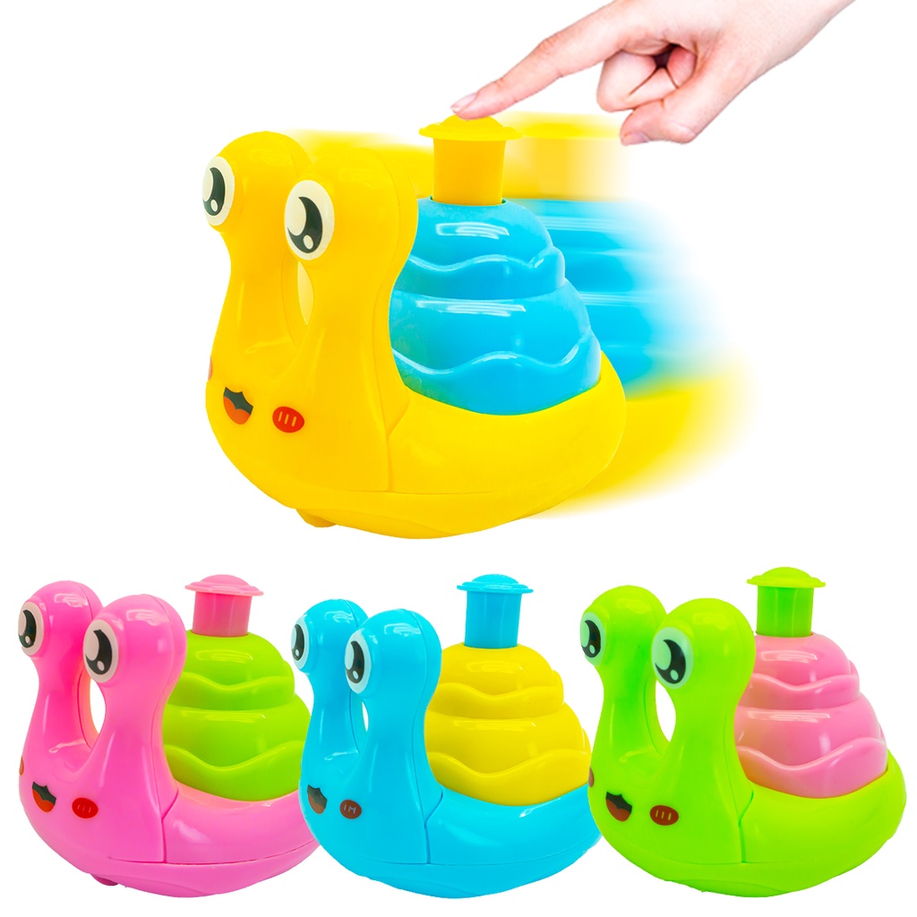 Mainan mobil Anak Kecil Burung / Siput Jalan / Mainan Bayi Happy Owl / Mainan Snail Press Pull