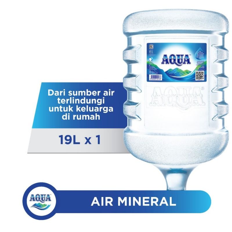 air galon Aqua asli