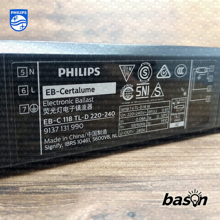 PHILIPS EBC 118 TL-D 220-240V - Ballast Elektronik