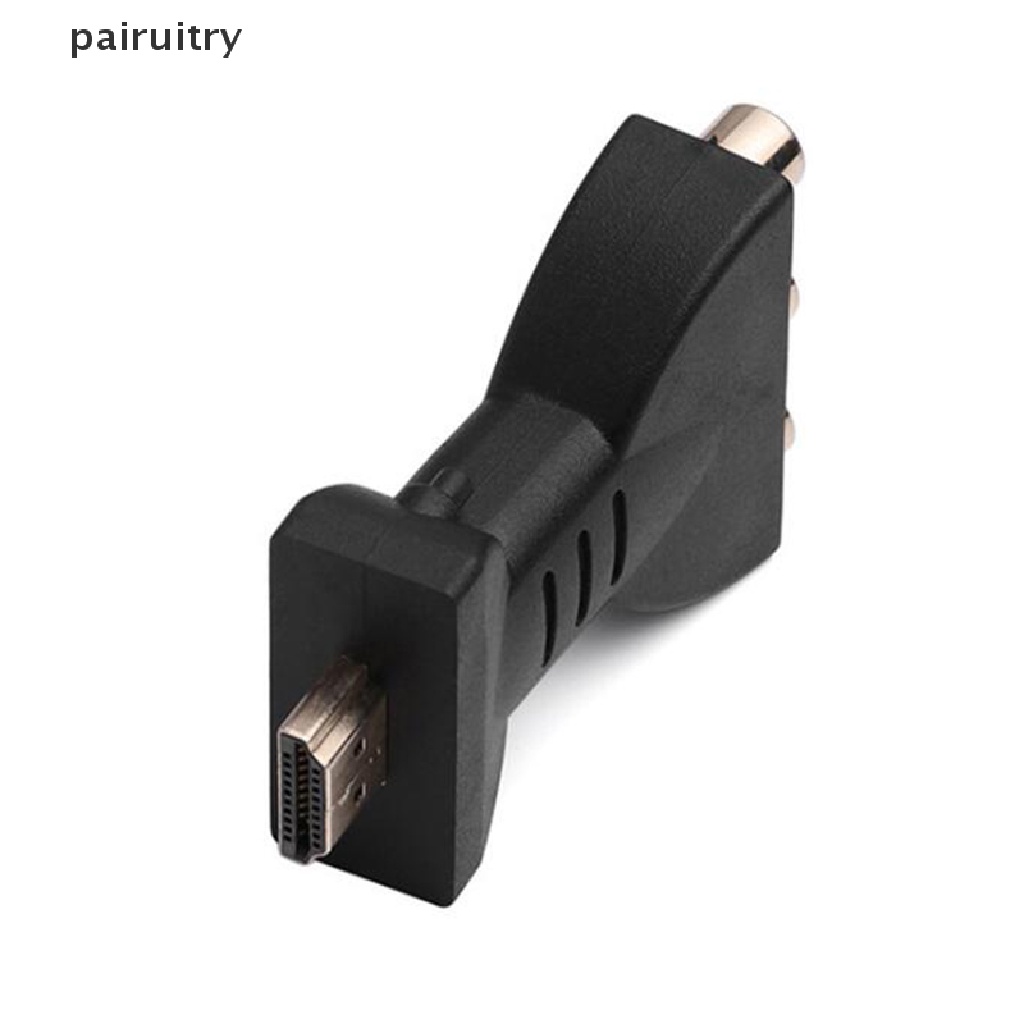 Prt Kabel Adapter Sinyal AV Digital 1080p HDMI To VGA Ke AV RCA PRT