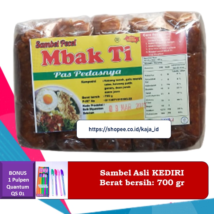 

Sambel Pecel Kediri Mbak Ti 700 gram I Sambel Pecel Asli Kediri I Bumbu Sambal Pecel Kediri I Bumbu Sambal Pecel MBAK TI 700 gr Khas Kediri I SAMBEL PECEL KHAS KEDIRI 700gr ASLI KEDIRI CAP MBAK TI