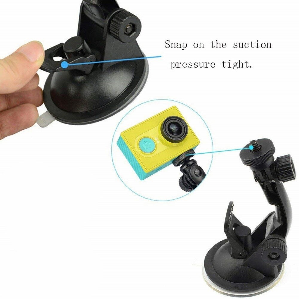 Caplokan Kaca Suction Kamera Aksi SJCAM GoPro Yi Car Holder Skrup 1/4