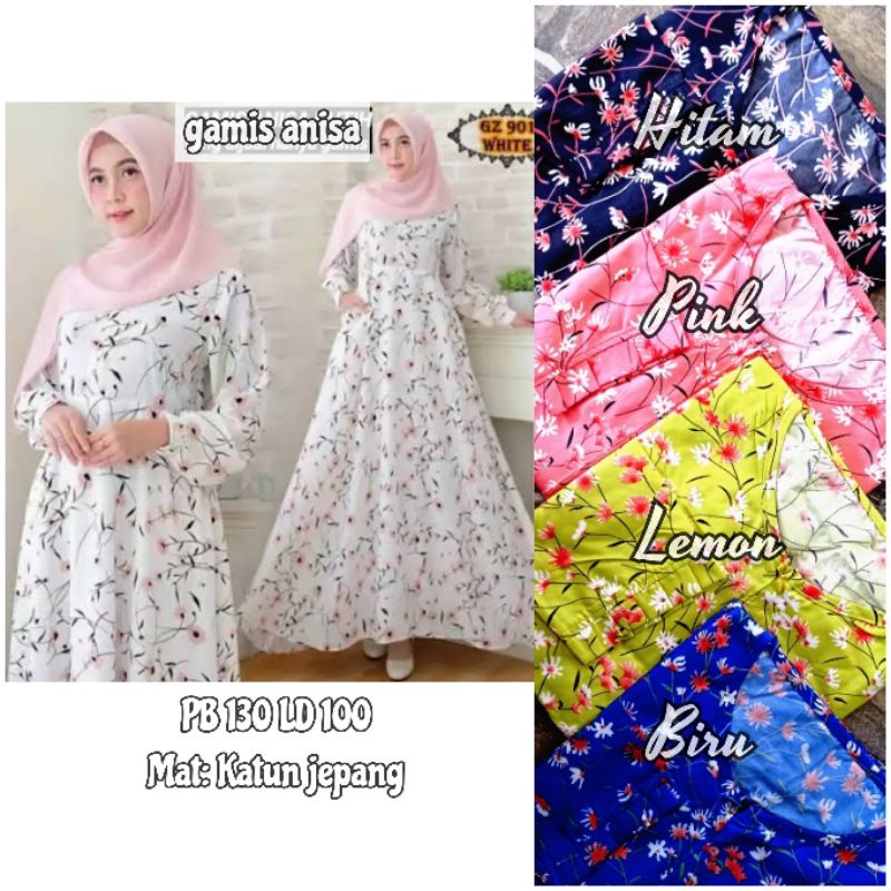 GAMIS KATUN JEPANG MOTIF BUNGA