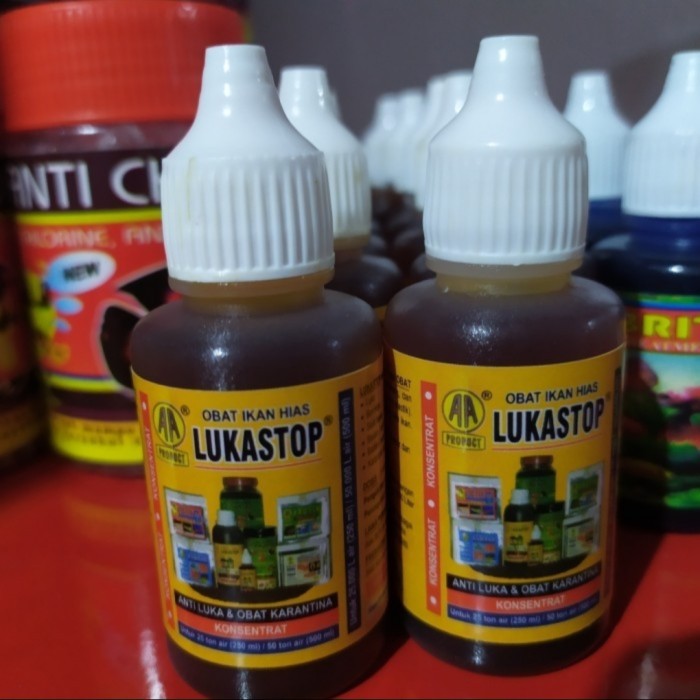 luka stop lukastop obat ikan luka jamur anti bakteri 30ml