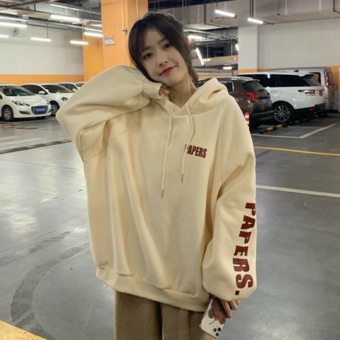 HOODIE WANITA PAPERS ALA KOREA TEBAL TERBARU,