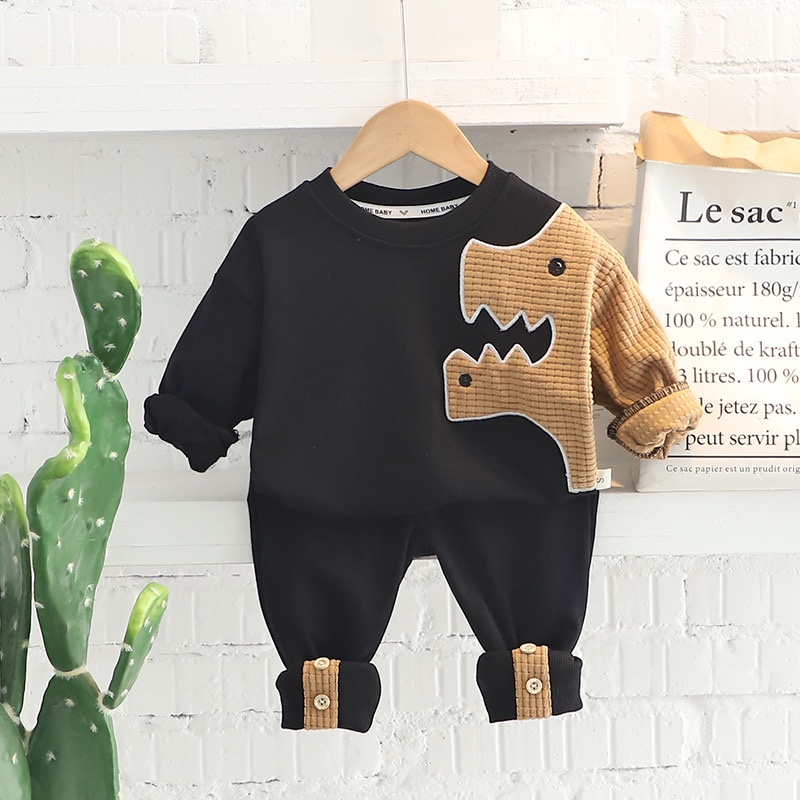 COD setelan anak laki laki import setelan anak cowok impor sweater lengan panjang motif dino sweatpants anak laki laki fashion import grosir kidzy co-2