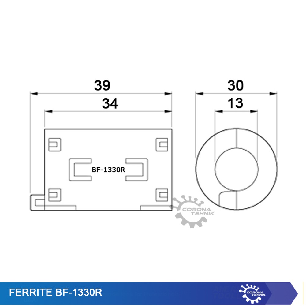 Penghemat BBM Magnet Ferrite BF-1330R - 13 mm