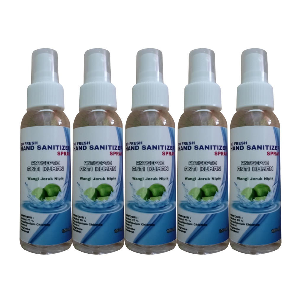 SO FRESH HAND SANITIZER SPRAY 100 ML ISI 5 PCS