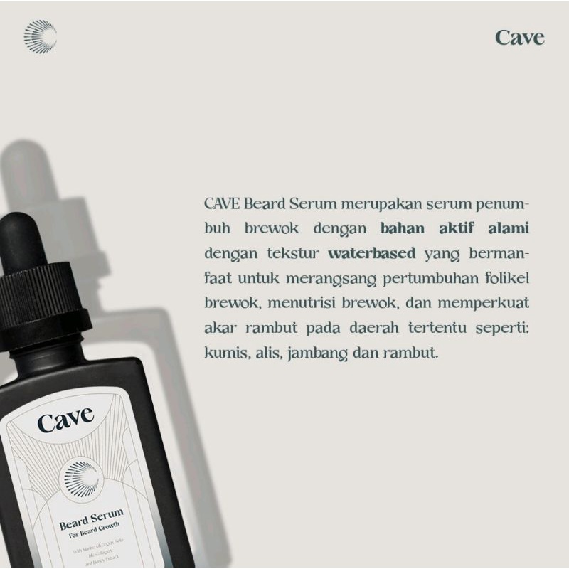 Cave Beard Serum Penumbuh Brewok Jambang Kumis Pria