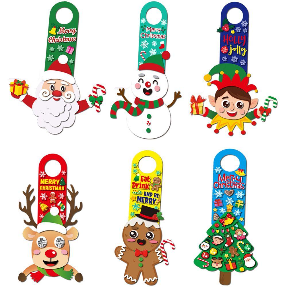 R-flower Stiker Game Natal Hias Tahun Baru Anak DIY Dekorasi Pintu Christmas