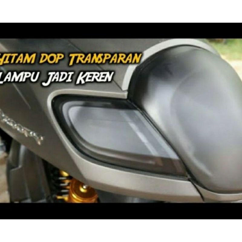 Sticker Stiker Lampu Smoke Hybrid Hitam Transparan Doff Transparan Hitam Doff