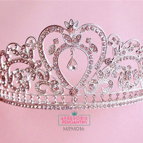 [BISA COD] CROWN WEDDING MAHKOTA PENGANTIN HEADPIECE HIJAB SILVER MPM016