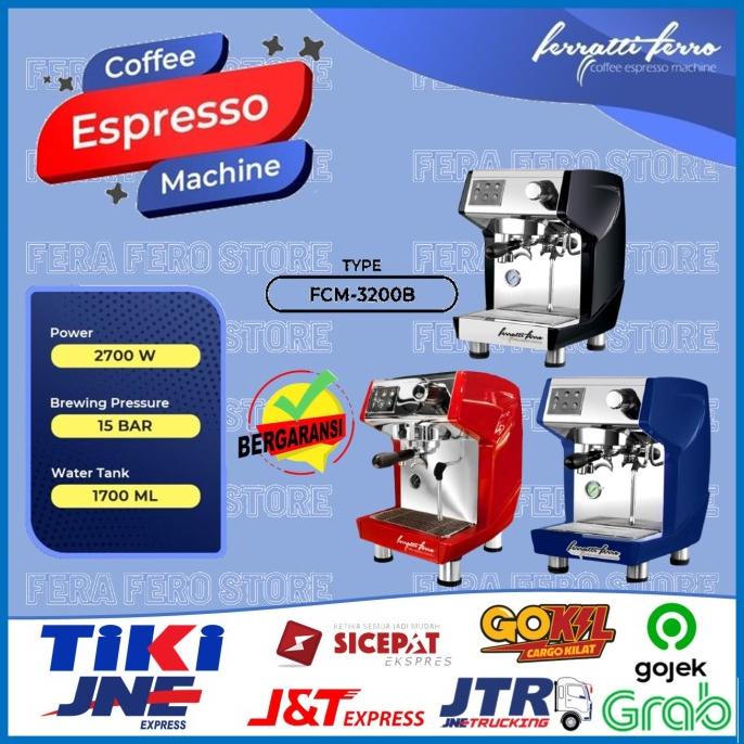 Mesin Kopi Espresso Ferrati Ferro Fcm3200B Fcm-3200B 3Qza123M5D