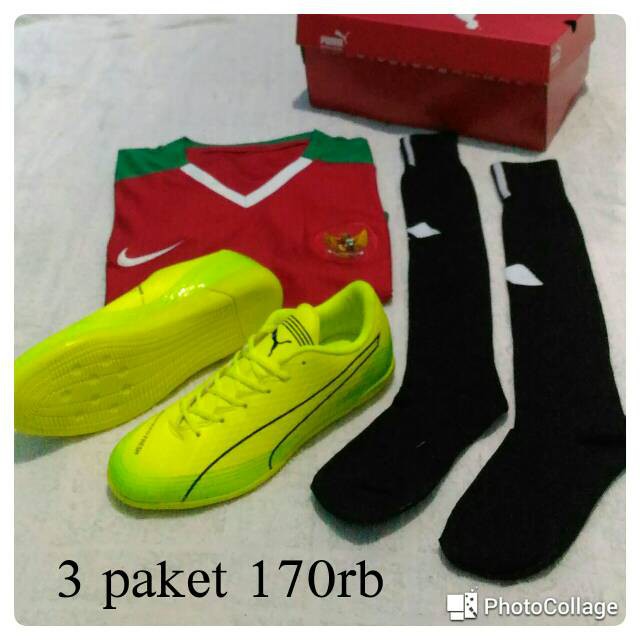 Promo terbaru termurah sepatu futsal puma komponen grade ori bonus jersey kaoskaki