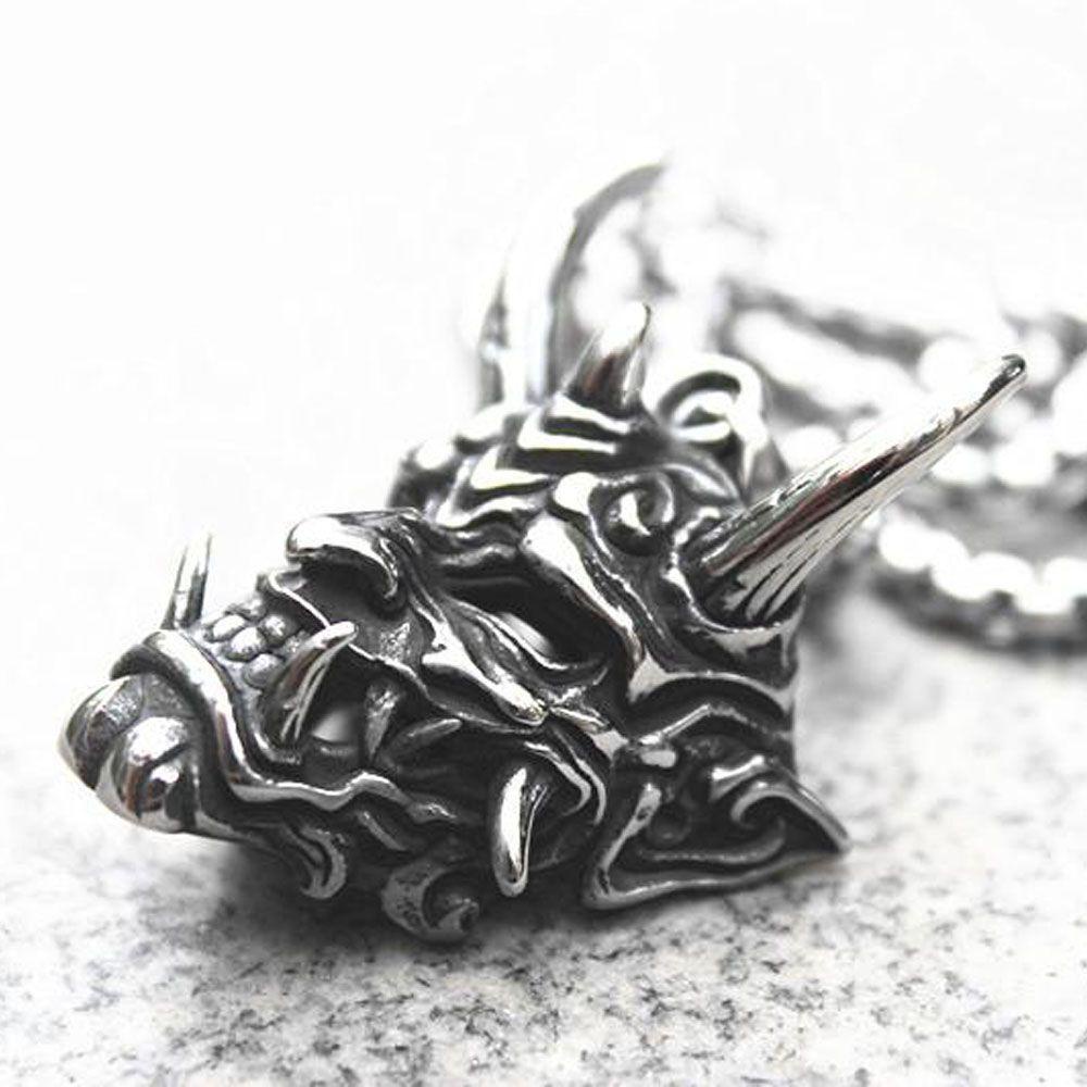 Lily Prajna Liontin Hadiah Pria Perhiasan Rock Retro Baja Titanium Hip Hop Kalung