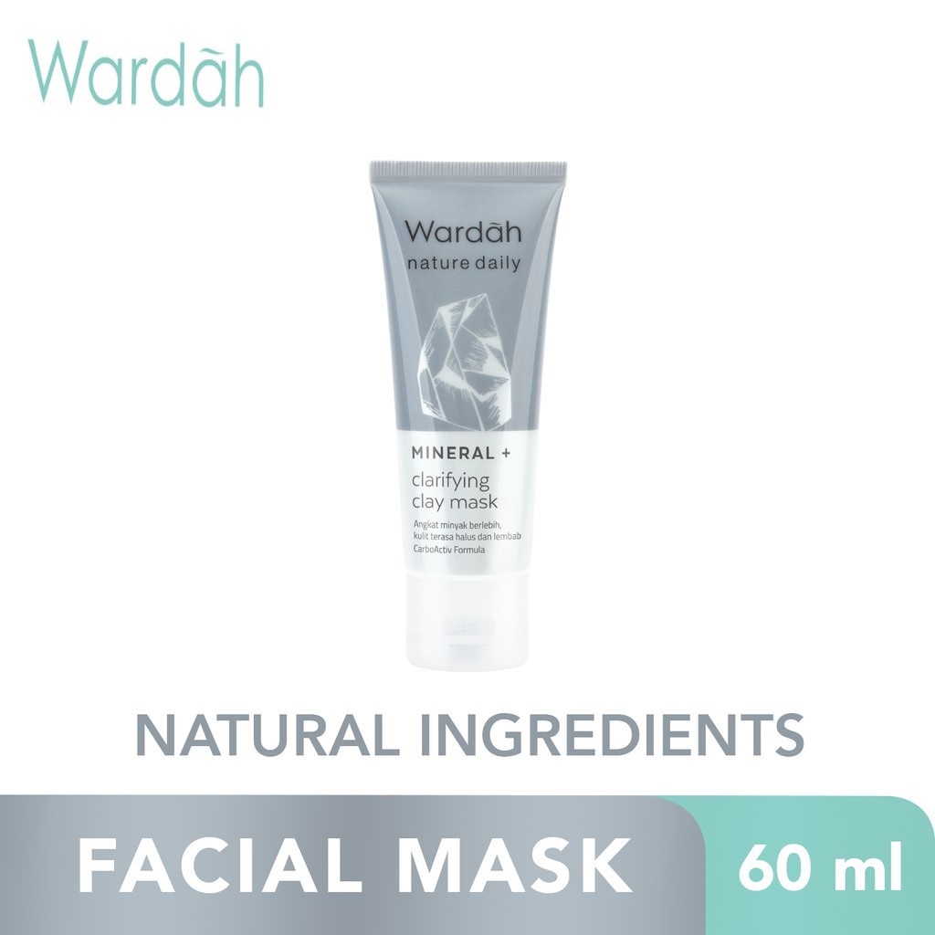 DOMMO - D8162 Wardah Nature Daily Mineral + Clarifying Clay Mask 60g | Masker Wajah