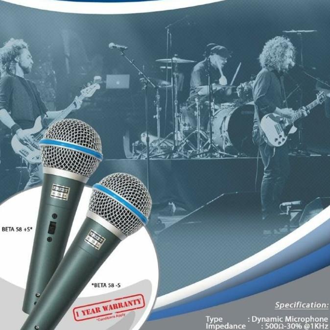 Mic / Microphone Dynamic KREZT Beta 58 / Beta58 / Beta-58