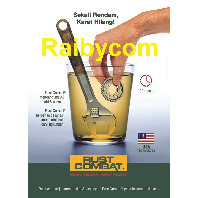 OP0 Rust Combat Cairan Pembersih Anti Karat Rush - 1x Rendam Karat Hilang