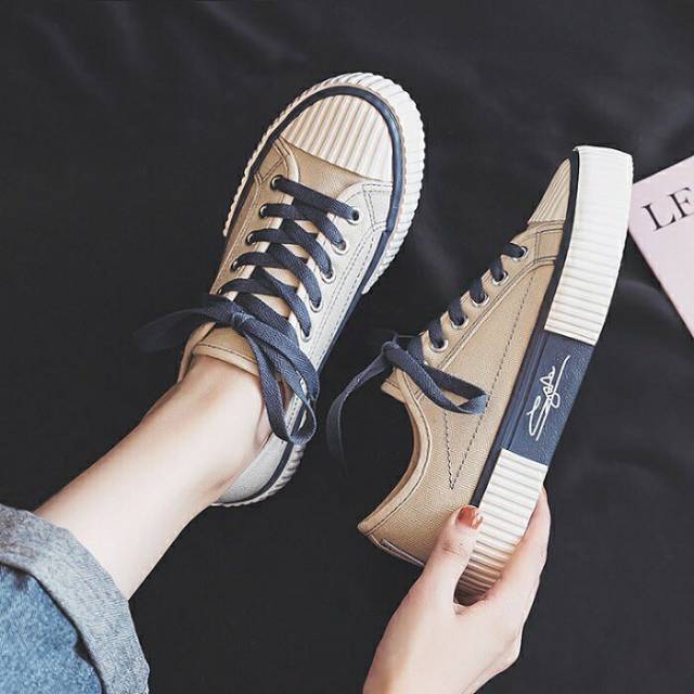 SEPATU SNEAKER WANITA KOREA SIGN LILAC IMPORT IMPOR SEKOLAH GDRAGON VIRAL TIKTOK KULIAH KAMPUS