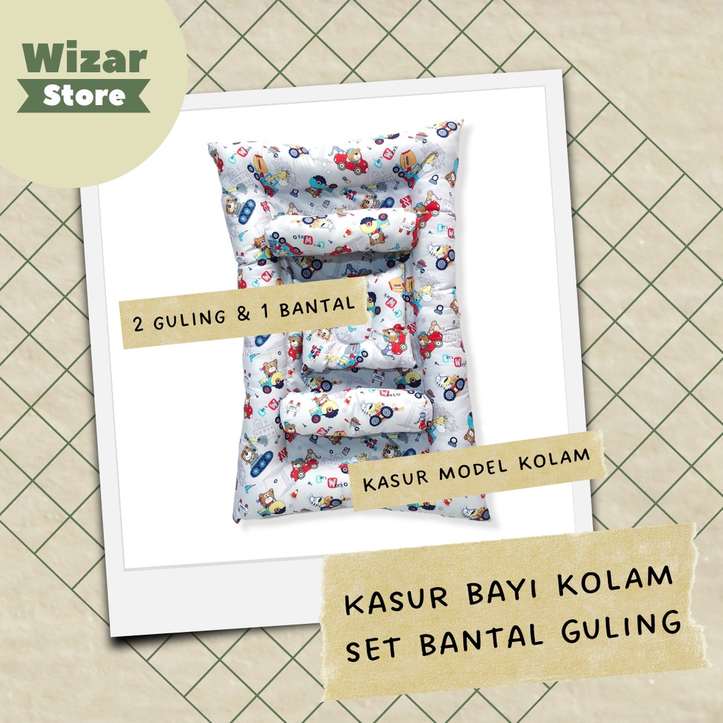 Kasur Bayi Model Kolam Karakter Lucu Part 2 / Kasur Bayi Free Bantal + Guling / Wizar Store