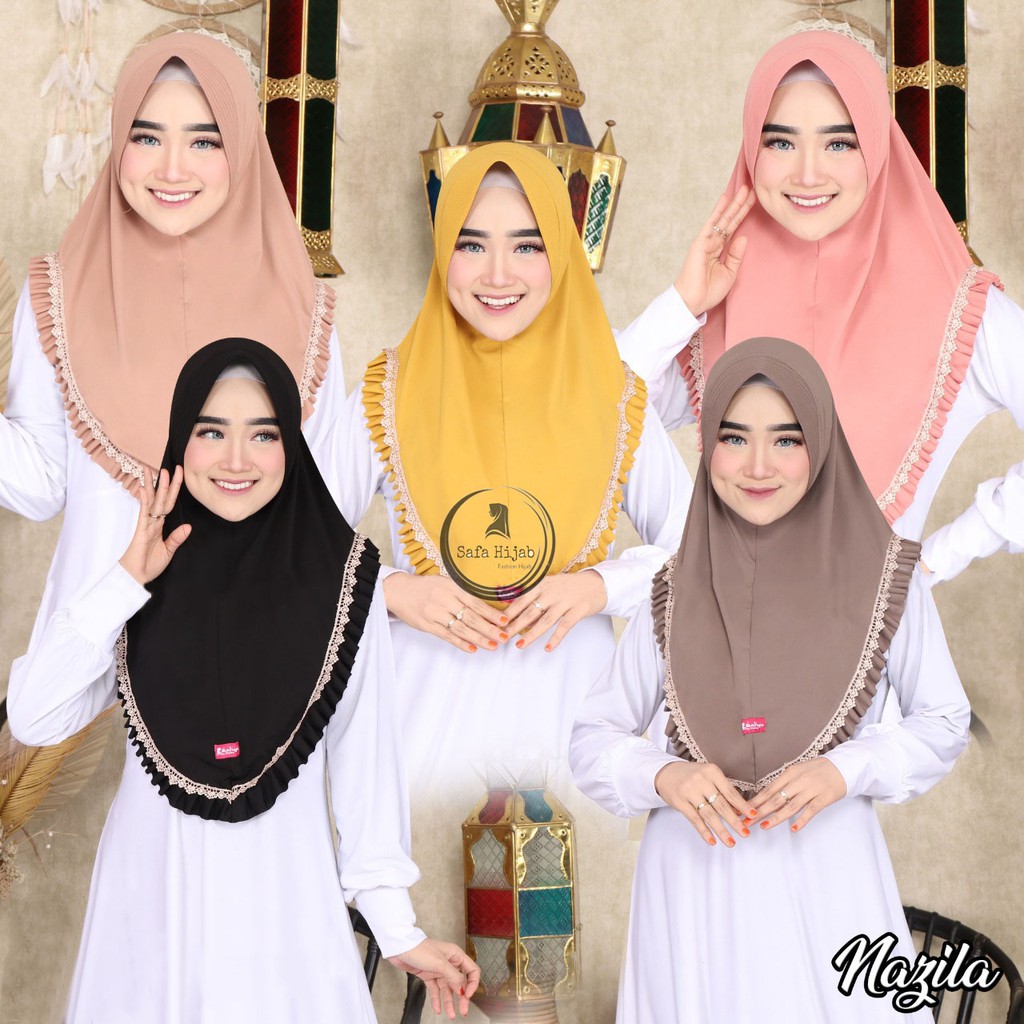 Jilbab Instan Jersey Premium Hijab Bergo Model Nazila Kerudung Termurah Safa Hijab