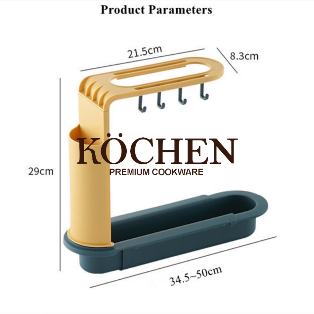 Rak Gantung Wastafel Penyimpan Spons Cuci Piring Sendok Sumpit Wadah Serbaguna By Mykochen.ina