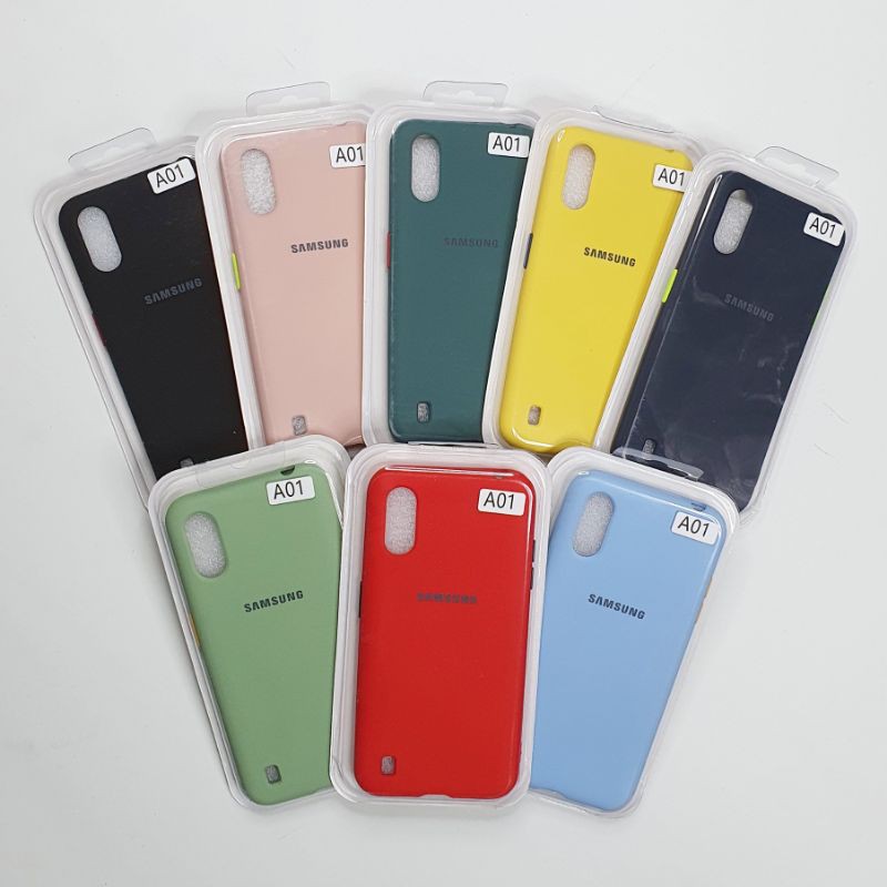 Samsung Galaxy A01 Macaron Tone Case / Silicone Macaron Colour Side button