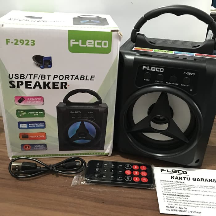 Fleco F2923 Speaker Pemutar Musik USB Memor Bluetooth Remote Control