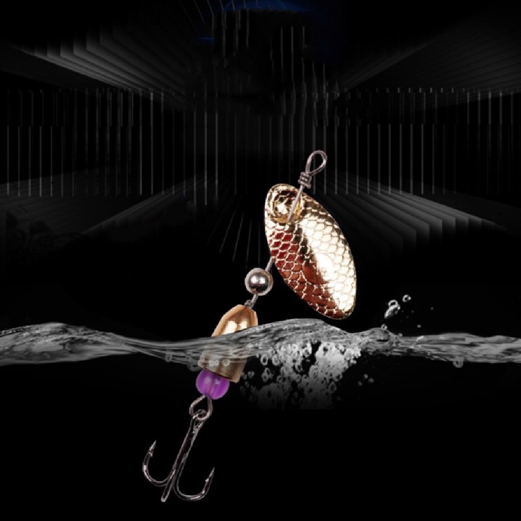 (seasonoun) Umpan Pancing Spinner Sequin Dengan Bulu