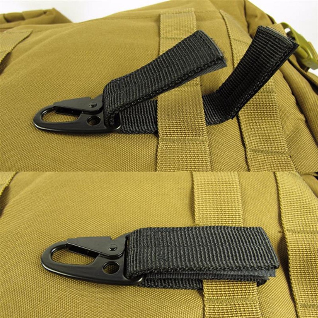 Carabiner Gantungan Kunci Military Tactical Nylon Belt - Hitam