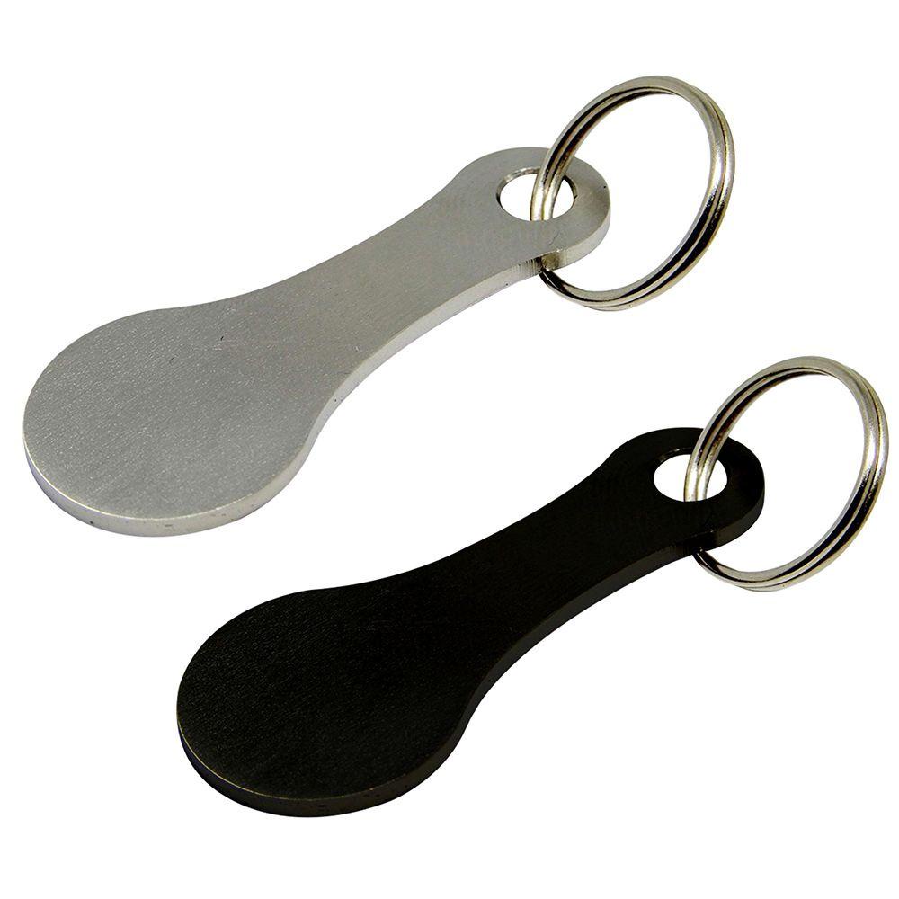 2pcs Gantungan Kunci Portable Bahan Stainless Steel