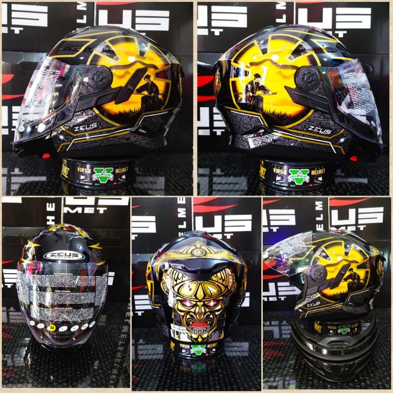 ZEUS HELM ZS613C AJ20 MODULAR /BLACK YELLOW