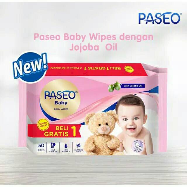 Paseo Baby Wipes Gazette 50s' Buy One Get One Free