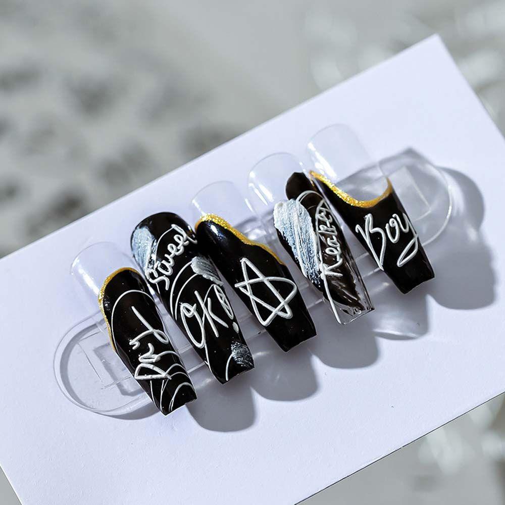 Mxbeauty Stiker Kuku Kartun Anjing Relief Smiley Love Hati Bulan Nail Art Dekorasi