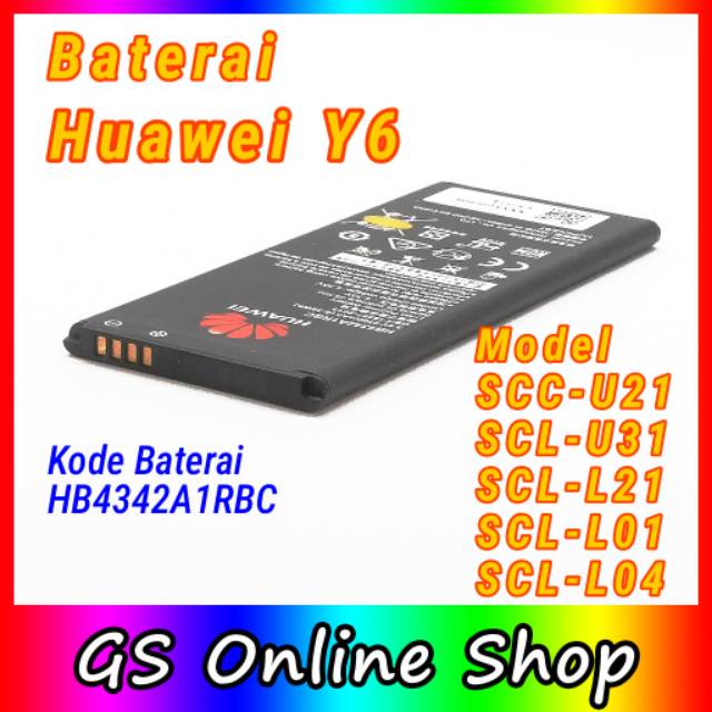 Baterai Huawei Y6 Scl U31 Scl L21 Scl L01 Scl L04 Scl Al00 Hw Scl L32 Scc U21 Hb4342a1rbc Shopee Indonesia