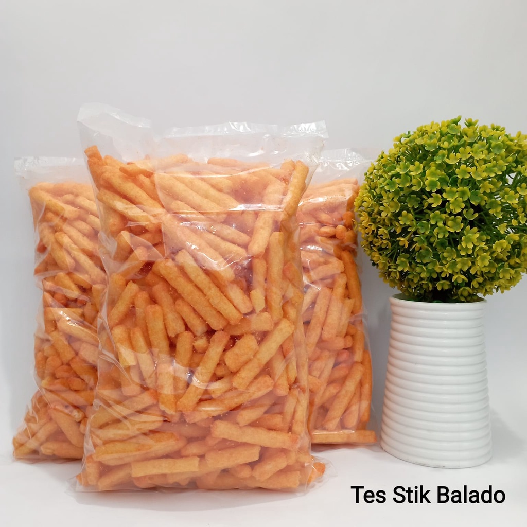 TES STIK BALADO 250 GRAM - Tes Stik/Tes Stik Balado/Stik Stik Balado/Tes Stik Ecer/Grosir Snack