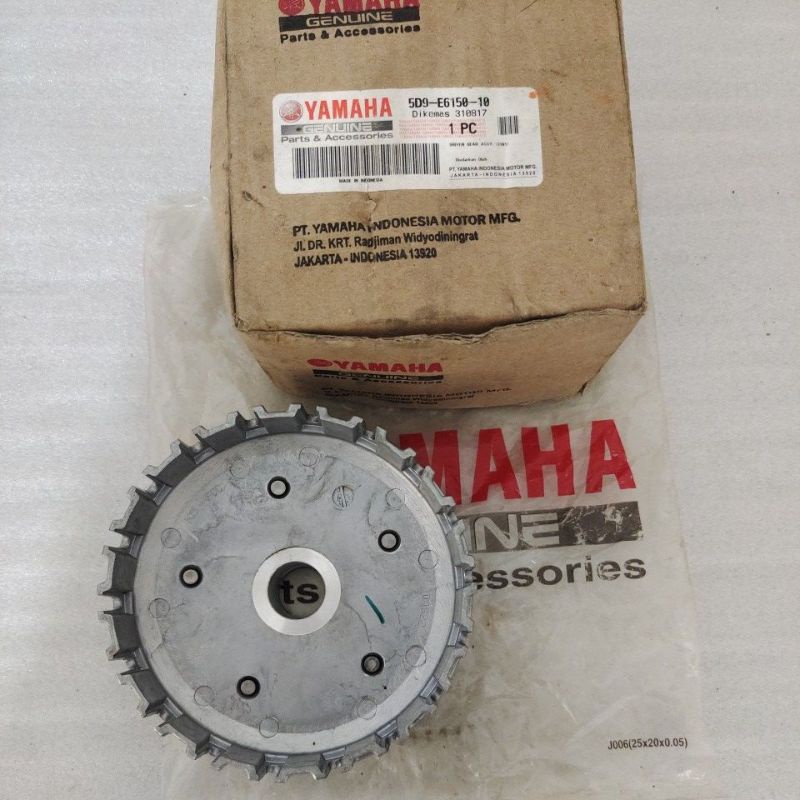 Rumah alumunium Kopling assy Driven Gear Assy Yamaha Jupiter Z 115 robot salib Original 5D9-E6150-10